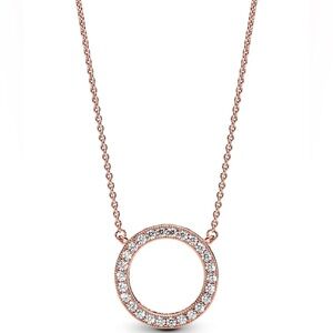 Pandora Rose Gold Circle Necklace